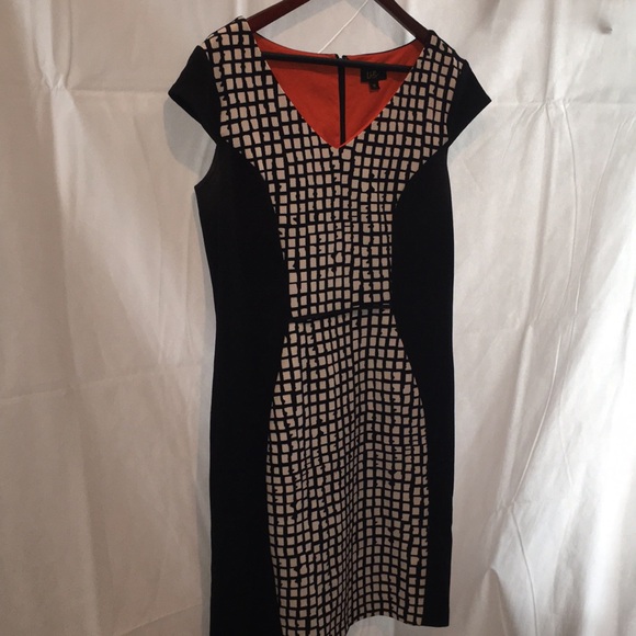 Ile New York Black + White Grid Print Sheath Dress – Size 12 - Picture 6 of 7